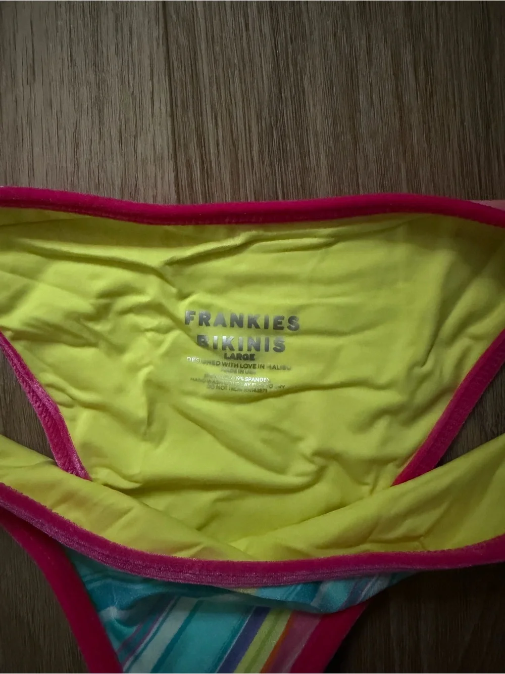 Brand new Frankie’s Bikinis Dallas Shine Bikini rainbow
